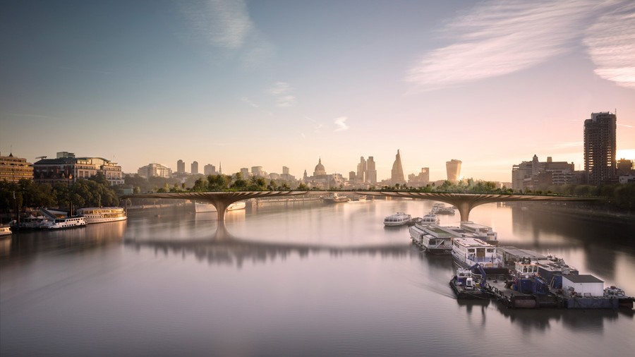 Visualisierund Garden Bridge in London