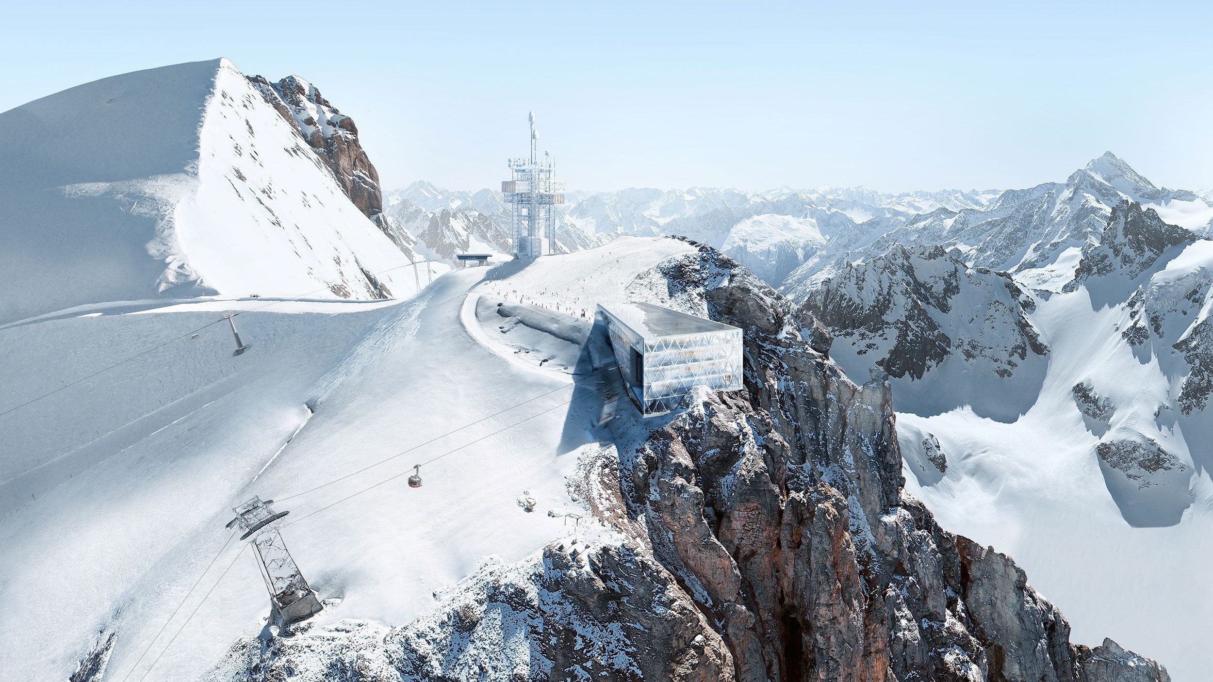 Bergstation auf dem Titlis, Visualisierung